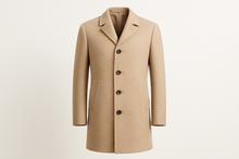 Load image into Gallery viewer, OATMEAL COLOR FOUR BUTTON TOP COAT