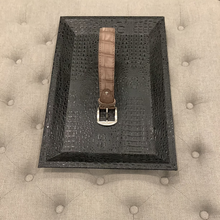 Load image into Gallery viewer, Buffed Brown Alligator Skin L.E.N  Belt
