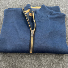 Load image into Gallery viewer, Dark Blue 1/4 Zip Merino Knit

