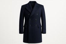 Load image into Gallery viewer, BRITISH NAVY FOUR BUTTON CASHMERE TOP COAT
